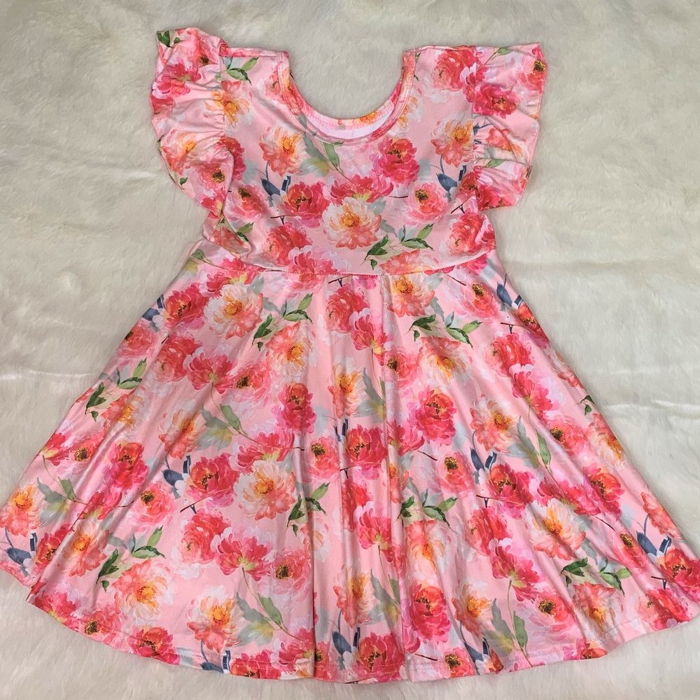 NEW Girl's Boutique Spring Floral Dress - Picture 2 of 3